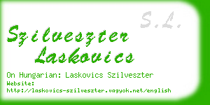 szilveszter laskovics business card